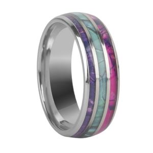 Natural Tri-Colored Abalone Ring